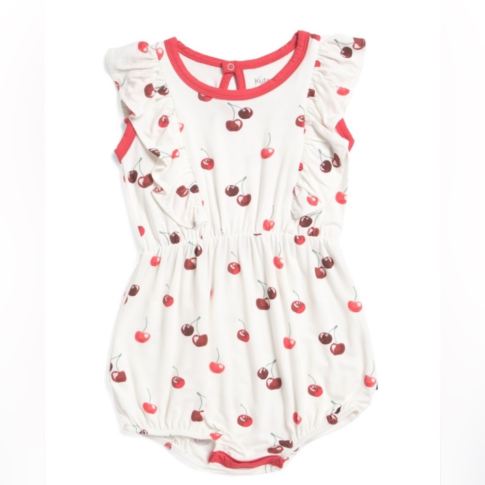 NWT Kyte baby bamboo bubble romper - Cherry